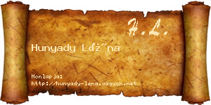Hunyady Léna névjegykártya